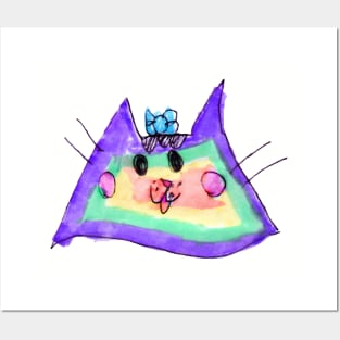 Sophia's Rainbow Cat Posters and Art